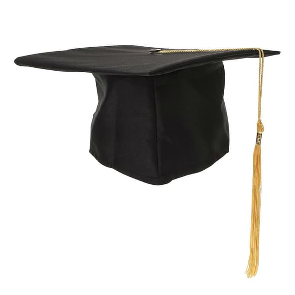 Justerbar Voksen Studenterhue Gallatilbehør (Sort+Gul)