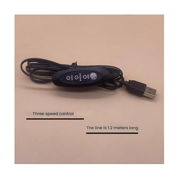 (NY) 5v 75mm 9733 Turbo Blower Med Luftkanal USB-plugg Med Hastighetskontroller Kjølevifte