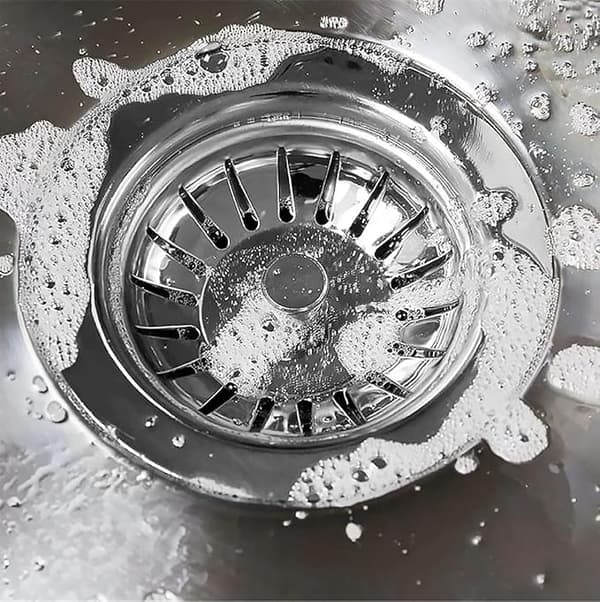 Diskho sil, kök rostfritt stål förtjockning sil avloppsplugg, dimensionerad för diskhoar 79-82mm (diameter: 80mm)