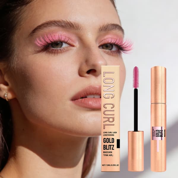 7,5 ml/boks Krøllende Mascara (Rosa) - Lett tekstur, enkel å påføre, langvarig, egnet for daglig bruk.