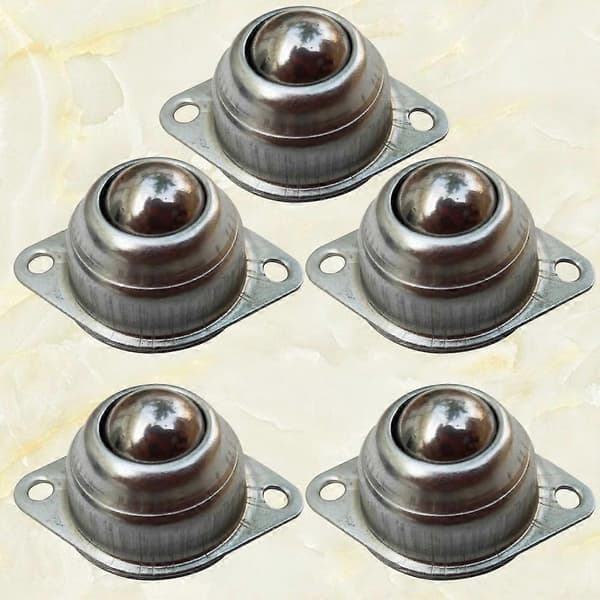 5 STK Universalhjul Robot Styring Hjul Stål Kuglehjul Universal Kugle Rund Bil Styring Universalhjul Robotter Modelfremstilling (Sølv)