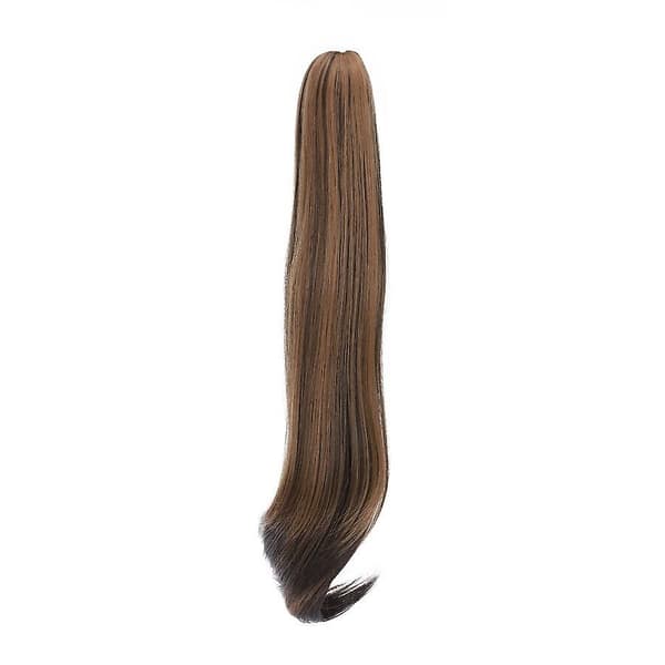 22\" lang glat hestehale-extension med klemme til kvinder chocolate brown & brown