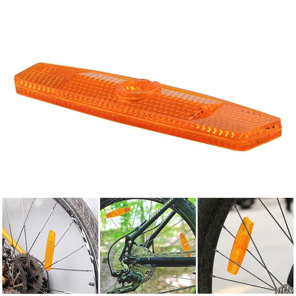 Plastik fælgrefleks stabil høj styrke rustfri eger advarselsrefleks til cykling Yellow