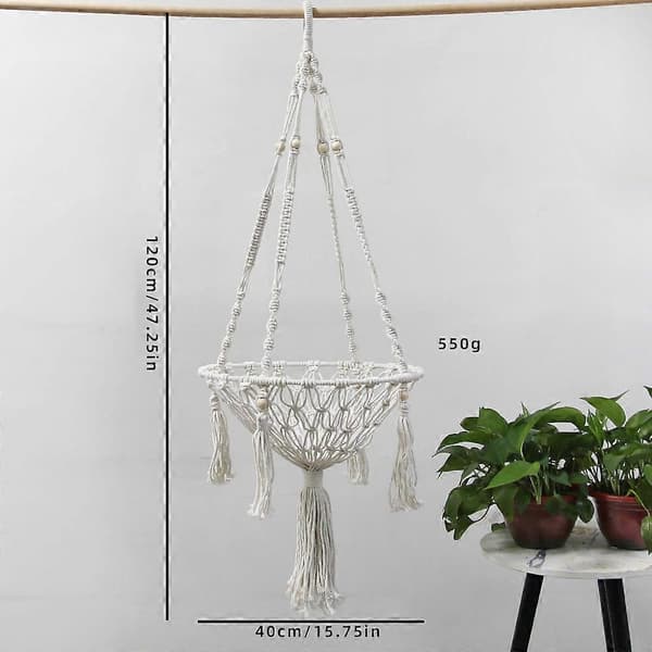 Handvävd hängande gungskattbädd i bomullsrep 40*120cmSection A
