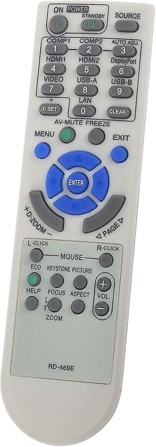 Rd-469e 7n901051 Erstatningsfjernkontroll Passer Til Nec Projektor M402w