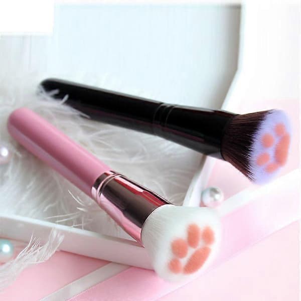Katteklo Foundation Makeupbørste - Professionel Makeupbørste, Makeup Blush Børste, Concealer Børste, Contouring Børste, Makeup Værktøj (2 stk.)