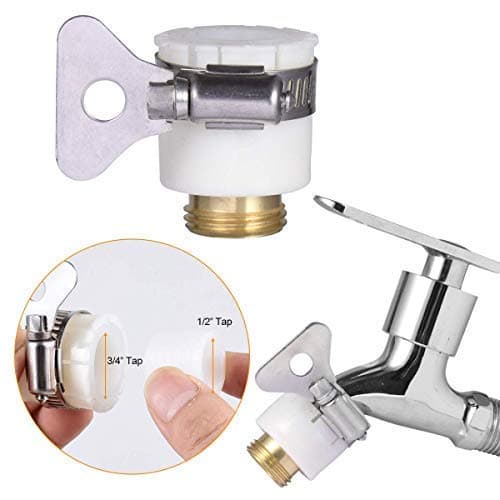 Universal Badekarhane Adapter til Havevandsslanger, 1/2 Tomme og 3/4 Tomme 2-i-1 Hun til Spalteadapter