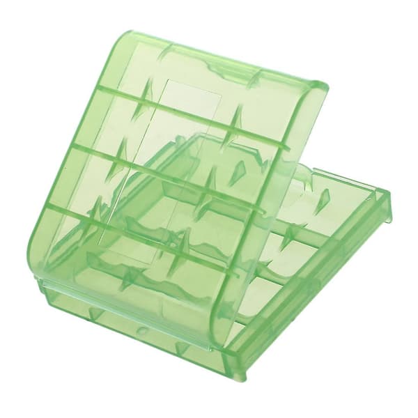 Pakke med 4 stk. AA / AAA Batterioppbevaring Hard Case Box - Grønn