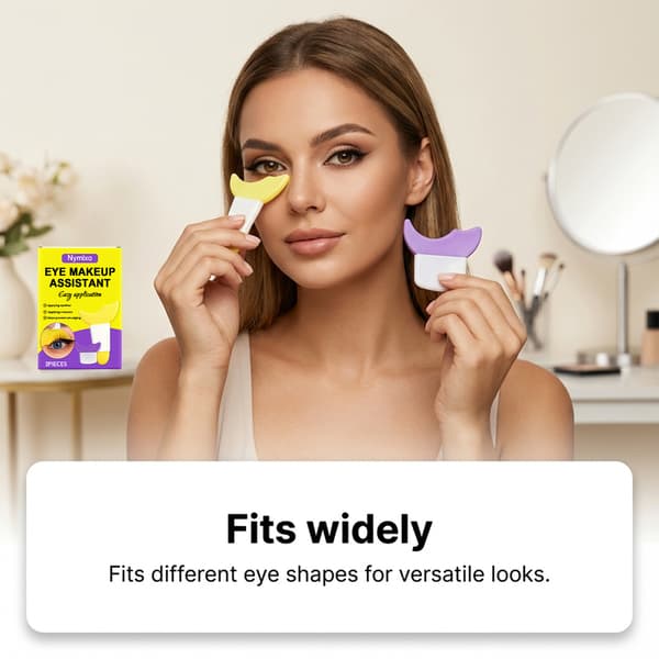 1 st/förpackning Ögonmakeupassistent. Denna ögonmakeupassistent är lämplig för att rita eyeliner, skapa påsar under ögonen och applicera lösögonfransar.