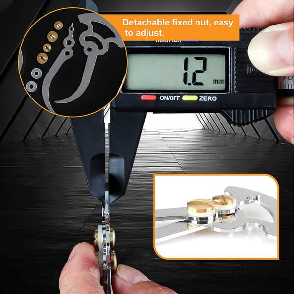 2-delt Gap Gauge for trearbeid - rustfritt stål - metrisk og tommer - måleverktøy