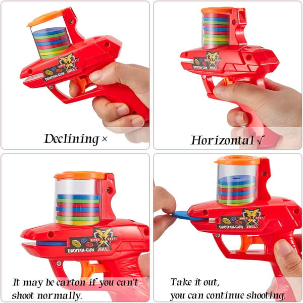 2 Stykker Skumdiskosskytespill Zip Shot Shooter Diskosskytespill Tilfeldig Farge