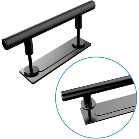 Retro Skydedørsgreb Sort Aluminium Træk og Skyd Træ Skydedørsgreb Sæt, 30cm