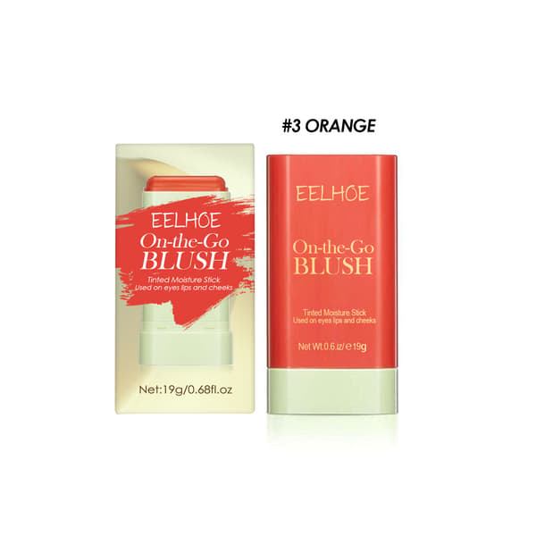 19g/boks Blush Stick Lettvekt Naturlig Bare Look Lysende Konturering 3D Highlighter Vanntett Multifunksjonell Blush Stick