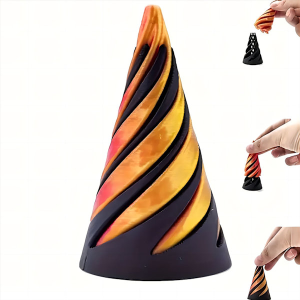 Decompression Legetøj Push-Push 3D Print Decompression Artefakt Spiral 3D Pædagogisk Legetøj A