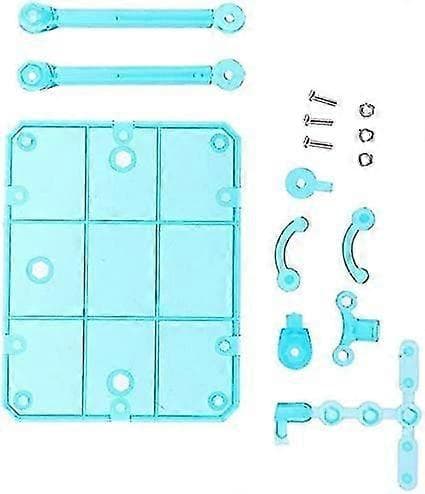 Model Soul Beslag Stand til Scene Akt Robot Figurer 2 Blå & 2 Sort (9.5x7.5cm)