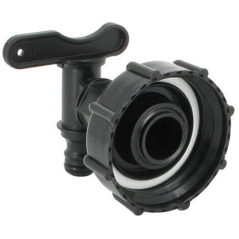 S60X6 tilkobling - HDPE kran for 1000 L vanntank