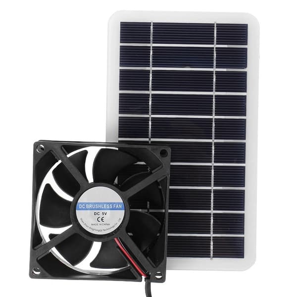 2.5W Solcellepanel Vifte Solcelle Kjæledyr Eksosvifte Høne Hund Katt Solcelle Luftstrøm Vifte