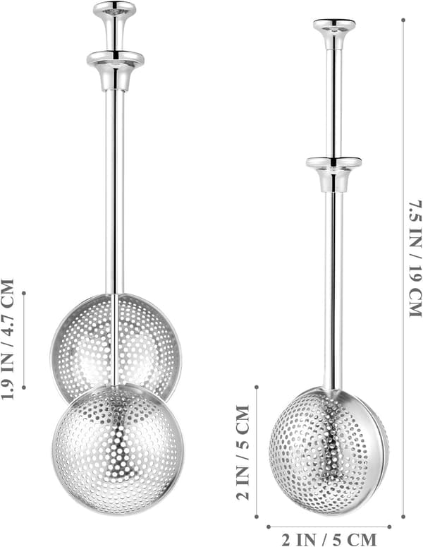 Bryggeenhet i rustfritt stål te-infuser kopphåndtak te-infuser te-sil for løse bladte 2 stk (sølv)