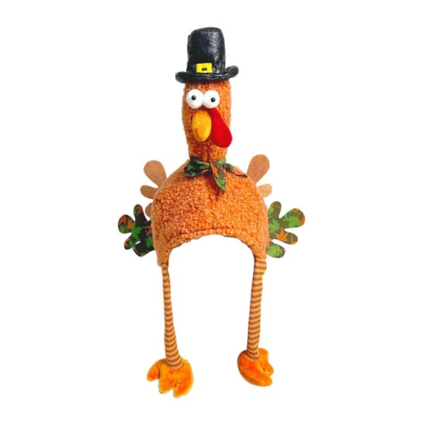 Thanksgiving Kalkunhat Håndlavet Fløjl Kostume Tilbehør til Rollespil Efterår
