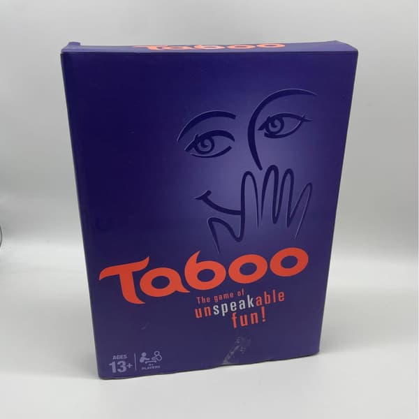 Taboo brætspil, timeglas timing spil, ordgætteleg, bordkort