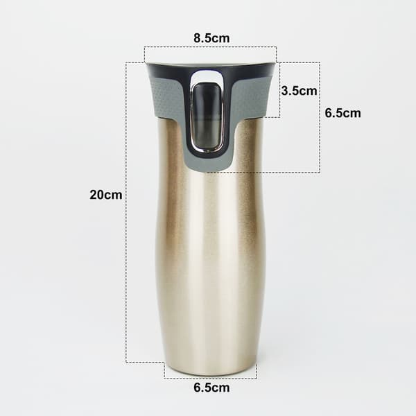 Ruostumattomasta teräksestä valmistettu termosmuki silver