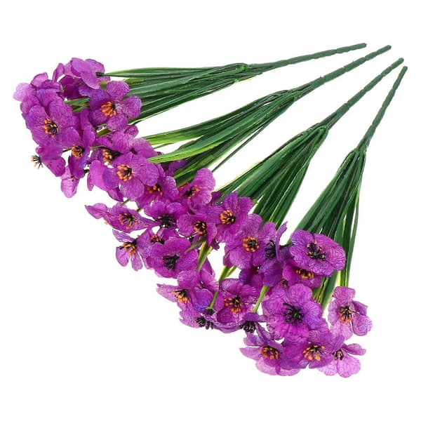 1 Sæt 4 stk. Simulerede Violette Blomster Blomsterarrangement Dekorationer Kunstige Blomster
