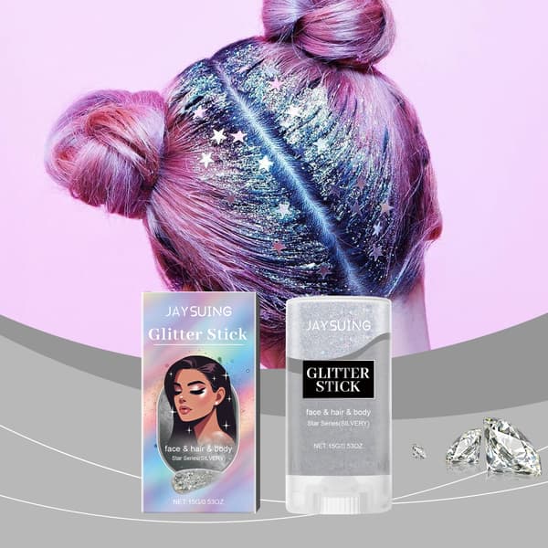 15g/ask Glitter Stick (Silver) - Fest/Bal/Scenmakeup, Ansikte, Kropp, Nyckelbenshighlighter