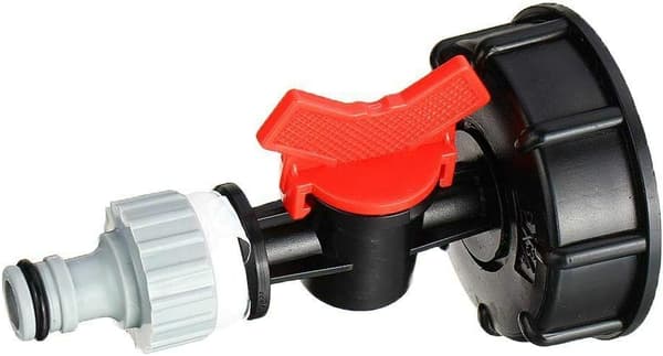IBC-adapter för trädgårdsvattentank IBC S60X6 med kran och koppling