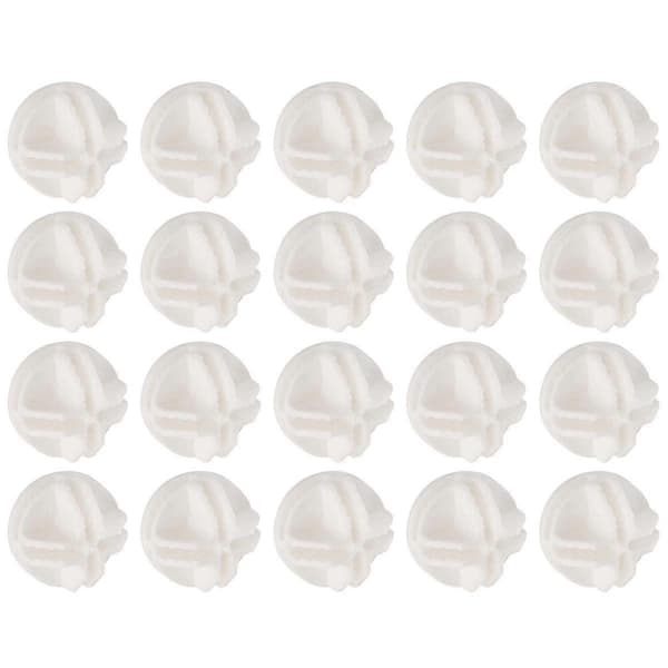 20 stk. Grid Cube Connector Abs-koblinger for trådkube-oppbevaringshyller (hvit)-God