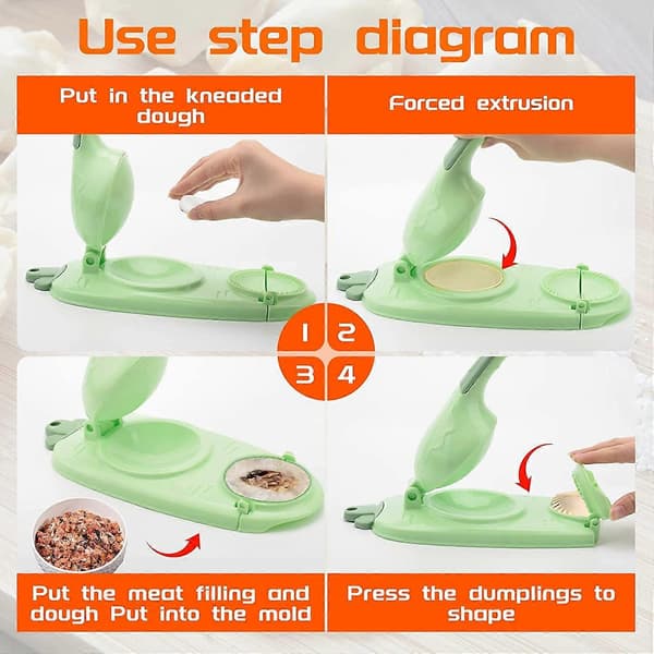 (Ny) 2 i 1 Tortillapress, Manuell Form för Dumplingomslag - Empanadas och Dumplingdegpress