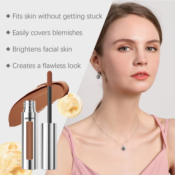 5 ml/ask concealer, lätt och fäster bra, täcker ögonfläckar, återfuktar och ljusar upp, långvarig.