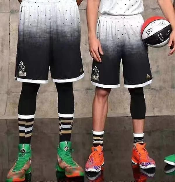 Basketball Tights 3/4 Kompresjonstights for menn White right long L