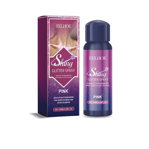 100ml/boks Strålende Glitterspray - Festlig Highlighter for Kragebein, Kropp og Hud, Lysnende og Glitrende Sminke