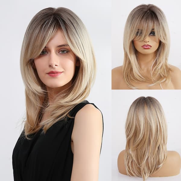 (Uusi) Muoti peruukki blondi 50cm