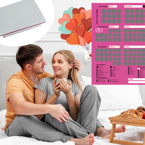 2-pack THE LOVE GAME 100 parscen pose utmaning skrap present affisch i lager