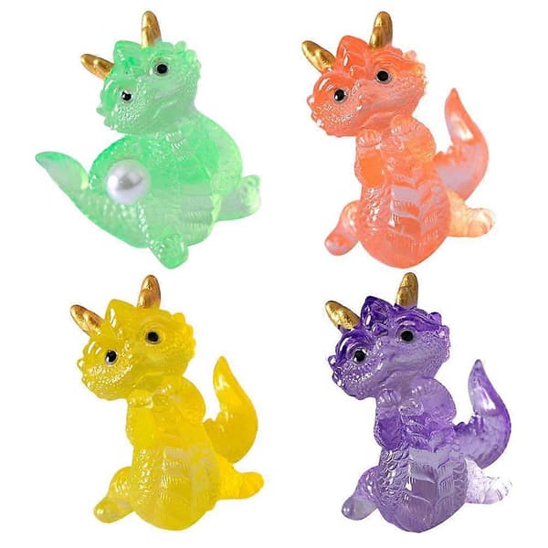 4 stk. Dragefigur Hage Landskap Dragepynt Mini Drage Hageoppsett Dekor