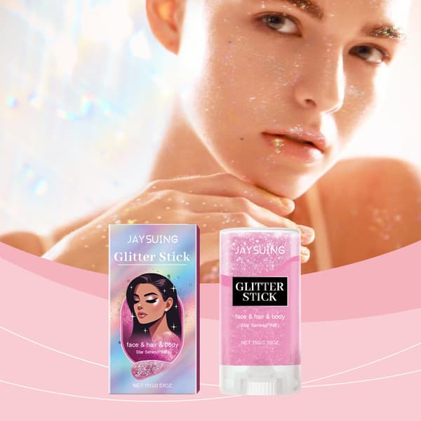 15g/ask Glitter Stick (Rosa) Fest-/Balmakeup, Ansikte, Kropp, Nyckelbenshighlighter
