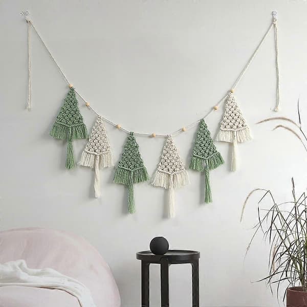 Håndvævede juledekorationsbaggrundsgardiner B  85*30CM