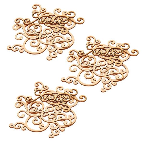 16x DIY Fancy Træ Ornamenter Dekor Håndværk Scrapbooking Træ Udsmykning