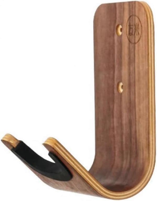 Gitarr Skateboard Väggfäste Unik Design Böjt Trä Gitarrhängare Väggmontering Gitarrhållare Akustisk