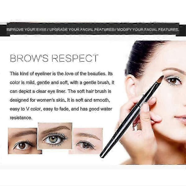 Vattentät Gel Eyeliner med Borste för Långvarig Makeup