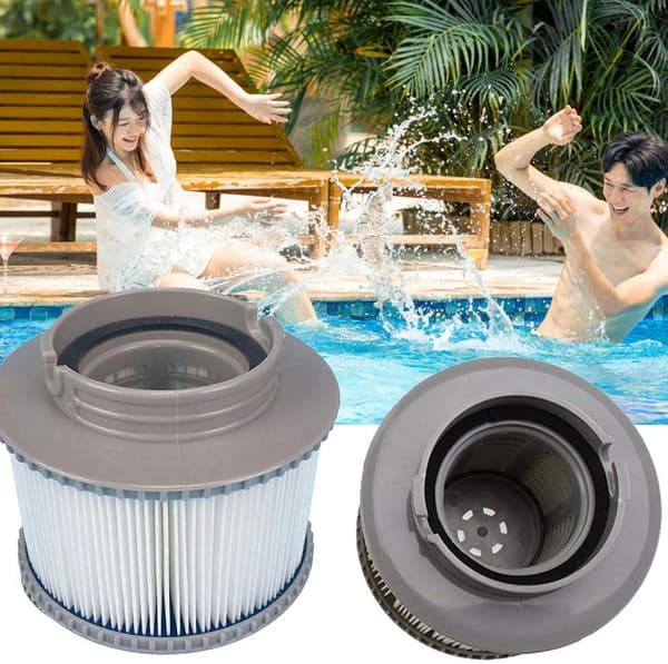 Ersättningsfilter för MSPA, FD2089, Uppblåsbar Spa, Vattenfilterpatron, Simbassängsfilterpatron för Poolfilterpump (Grå)