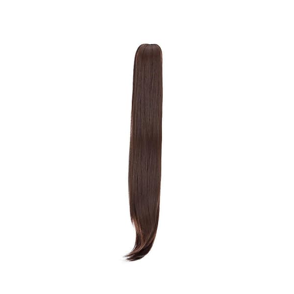 22\" lang glat hestehale-extension med klemme til kvinder Medium brown