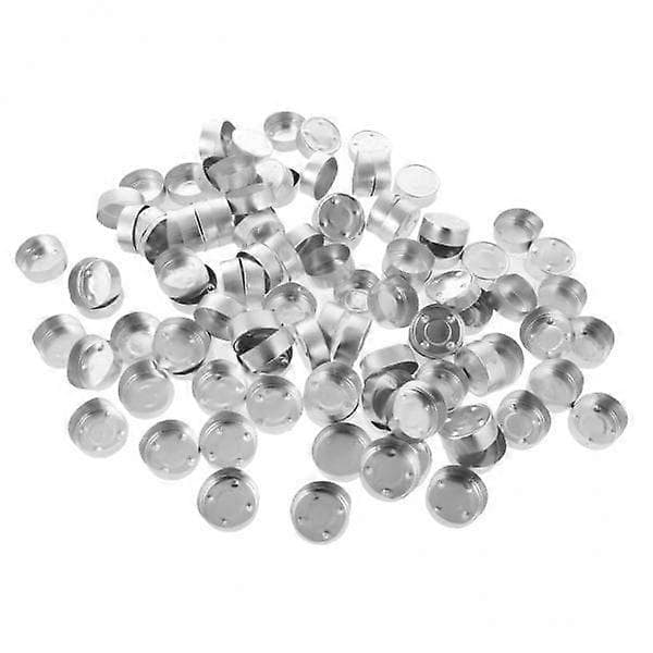 2X 100 stk. tomme telysbeholdere i aluminium DIY håndverkslysestøping #3