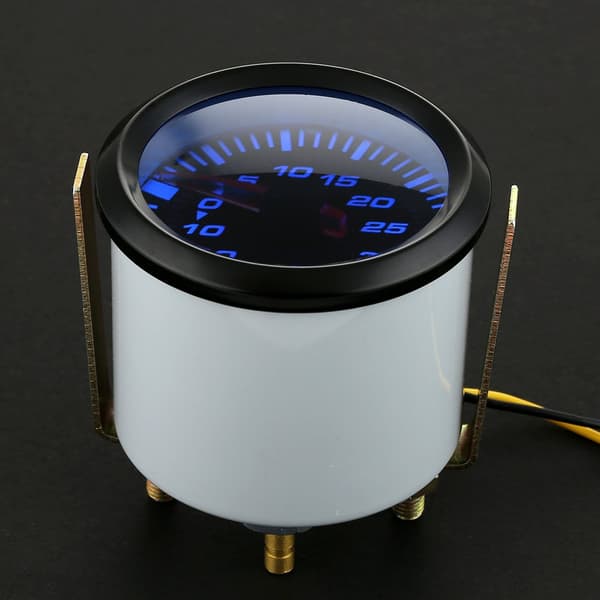 Universal Bil Turbo Boost Tryckmätare 0-35 Psi Mätare Rökfärgade Urtavlor 2\" 52mm Blå LED