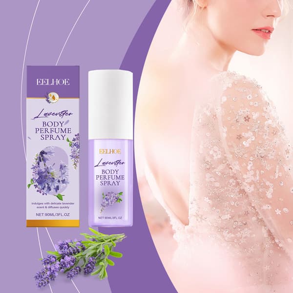 NY 90ml/boks Lavendel Kroppsparfymespray - Langvarig, behagelig og forfriskende blomsterduft.
