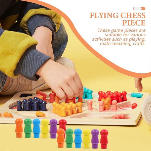 60 st Spelbräde Schack Träschack Färgstark Schack Spel Schack Flygande Schackpjäser