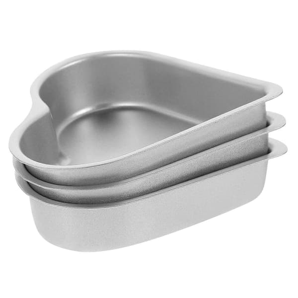 3 stk. buddingforme i metal hjerte kageforme non-stick geléforme buddingforme i metal