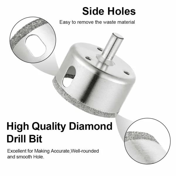 10-delt diamantborebitssæt til glas, keramiske fliser, gulvfliser og keramik.