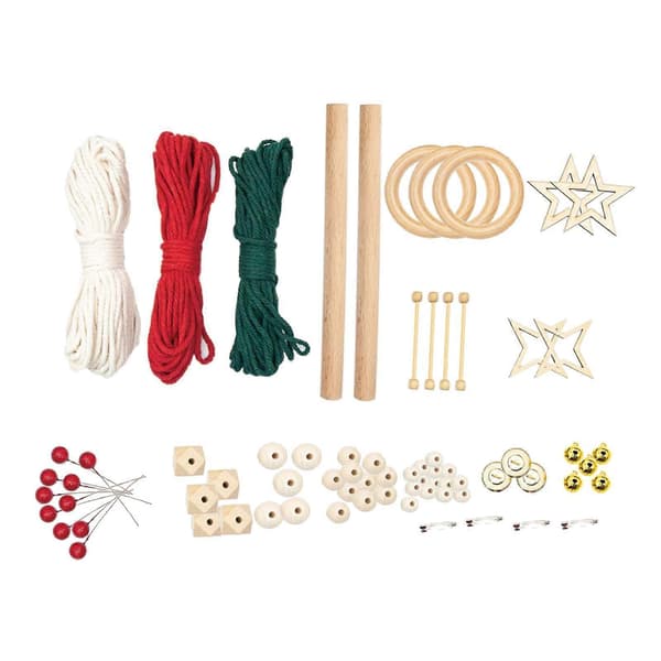 Handgjord vävd julmakramékit DIY Hantverksmaterial Tillbehör Present
